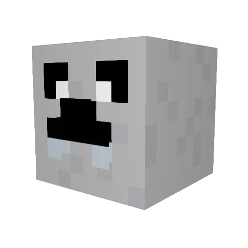 Strong06 Minecraft avatar head, 3D render