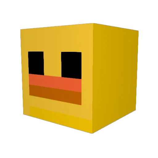 StrongDuck Minecraft avatar head, 3D render