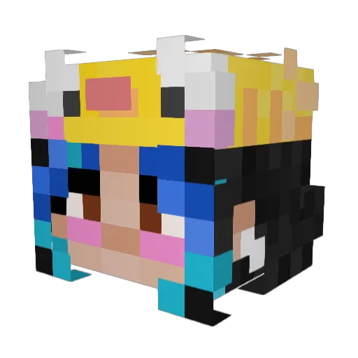 StrongPanda2015 Minecraft avatar head, 3D render