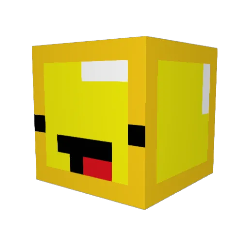 StrongPort Minecraft avatar head, 3D render