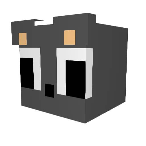Strong_On Minecraft avatar head, 3D render