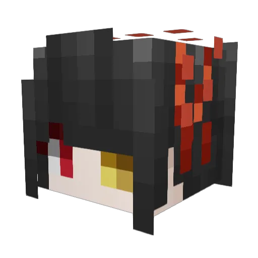 Strongflame0311 Minecraft avatar head, 3D render