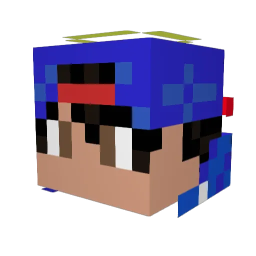 Stronggamer7 Minecraft avatar head, 3D render