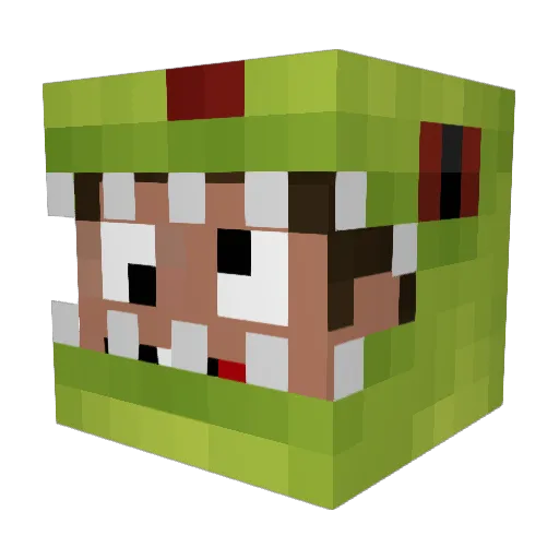 Strongmad757 Minecraft avatar head, 3D render