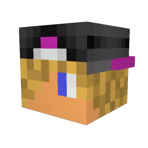 Stroobacca Minecraft avatar head, 3D render