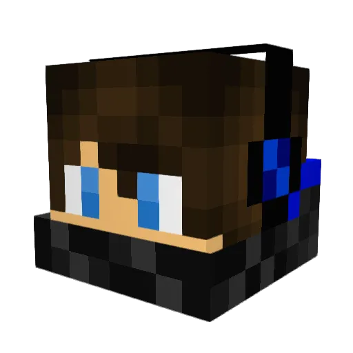 Strooke Minecraft avatar head, 3D render