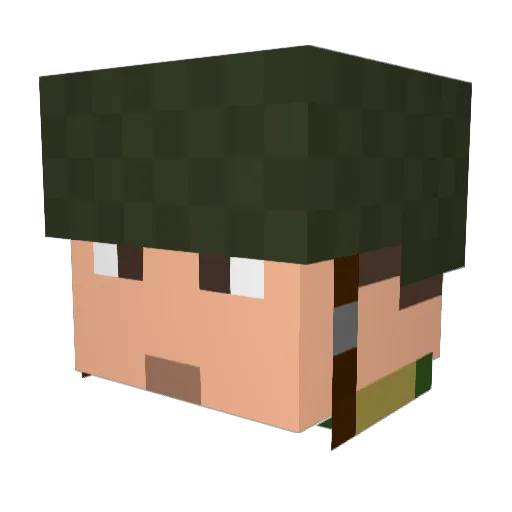 Stroopwafel_NL Minecraft avatar head, 3D render