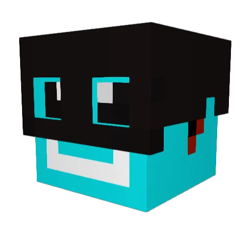 Strosity Minecraft avatar head, 3D render