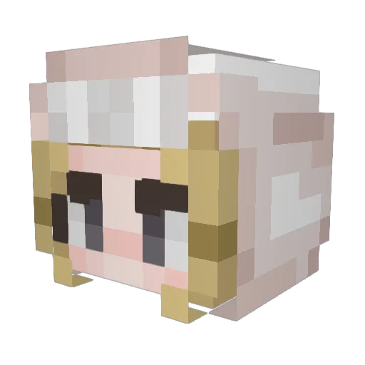 Strowen Minecraft avatar head, 3D render