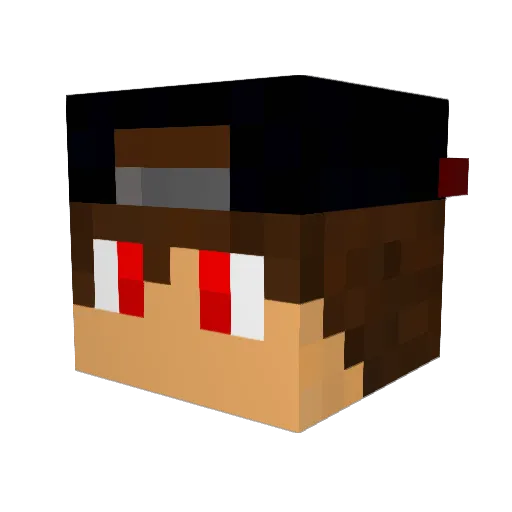 StruderPlayer Minecraft avatar head, 3D render