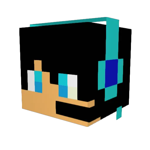 Struga08 Minecraft avatar head, 3D render