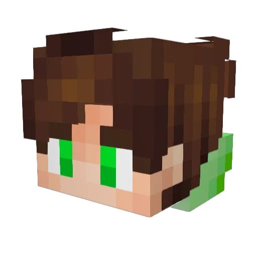 StruggleAgent Minecraft avatar head, 3D render