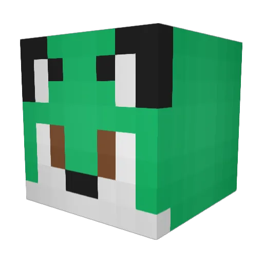 Strukyt Minecraft avatar head, 3D render