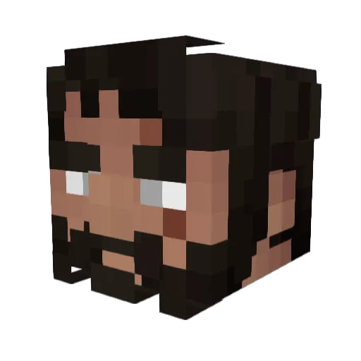 Strulsy Minecraft avatar head, 3D render