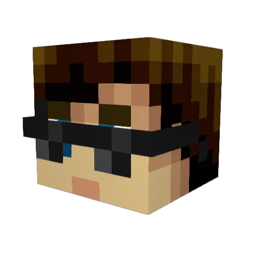 Strumpfsocke Minecraft avatar head, 3D render