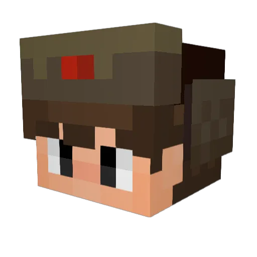 Strv103_0 Minecraft avatar head, 3D render