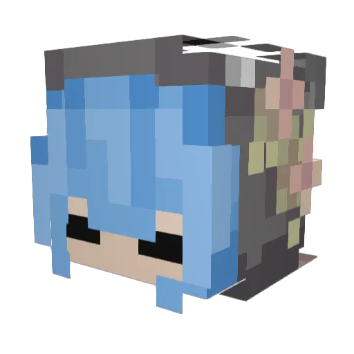 StrwberryRat Minecraft avatar head, 3D render