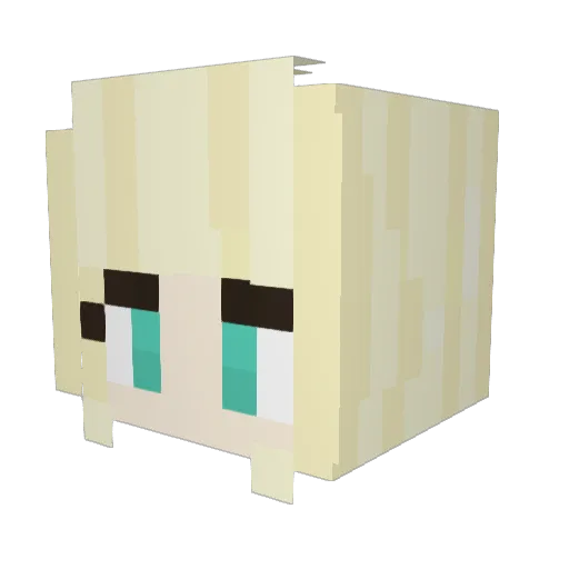 Strwbrry84 Minecraft avatar head, 3D render