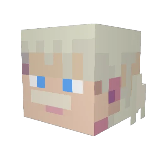 Strwv Minecraft avatar head, 3D render