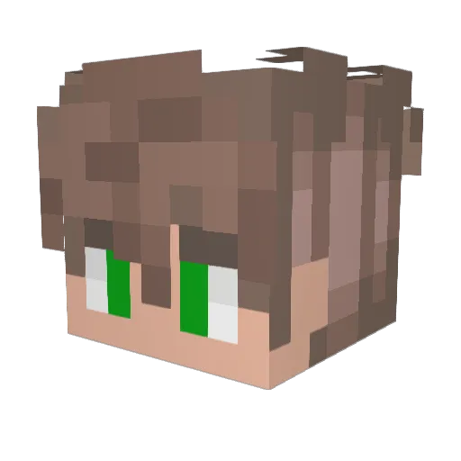 Strxggles Minecraft avatar head, 3D render