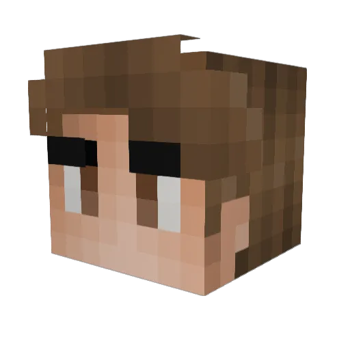 Strydr0 Minecraft avatar head, 3D render