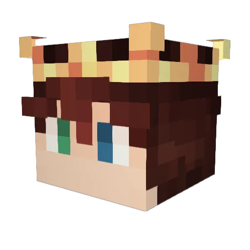 Strykri Minecraft avatar head, 3D render