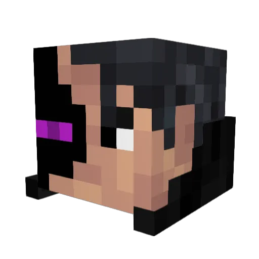 Stryykerr Minecraft avatar head, 3D render