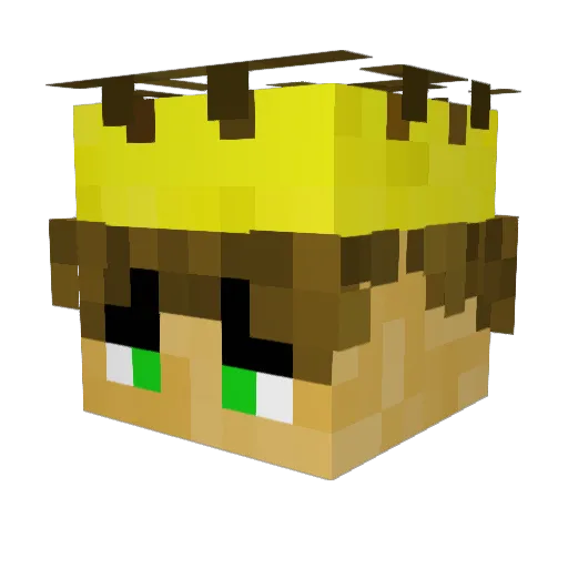Sttassiuu Minecraft avatar head, 3D render