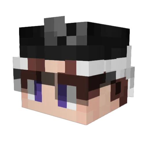 Sttcvoid Minecraft avatar head, 3D render