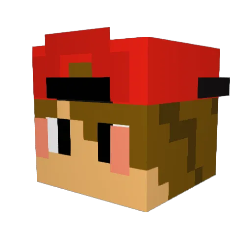 Sttuuzin Minecraft avatar head, 3D render