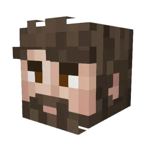 StuHub Minecraft avatar head, 3D render