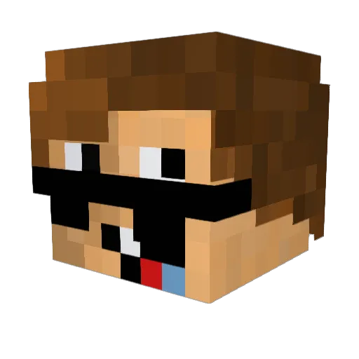StuarBelfegor Minecraft avatar head, 3D render