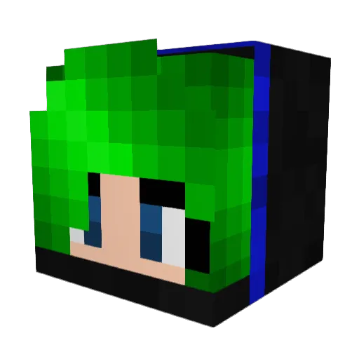 StuartRebel Minecraft avatar head, 3D render