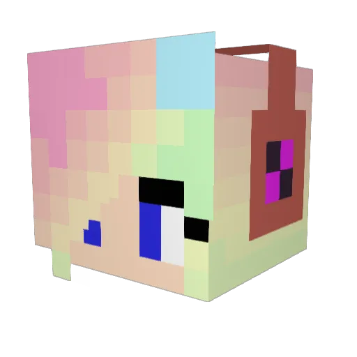 Stuart_sisters Minecraft avatar head, 3D render