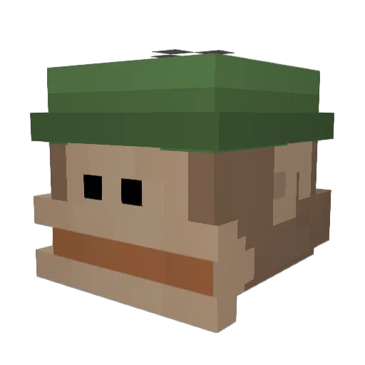 StubbenXD Minecraft avatar head, 3D render