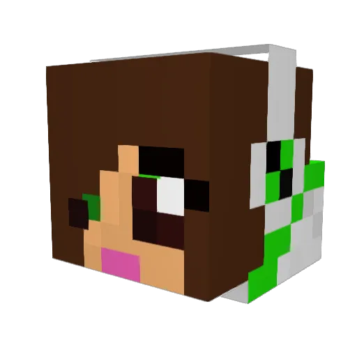 StubbyKitten Minecraft avatar head, 3D render