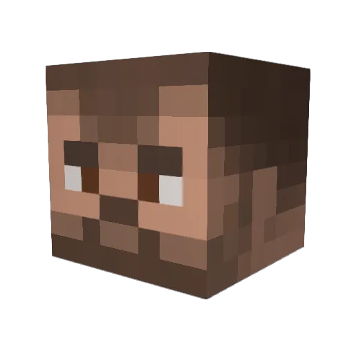 Stucho0 Minecraft avatar head, 3D render
