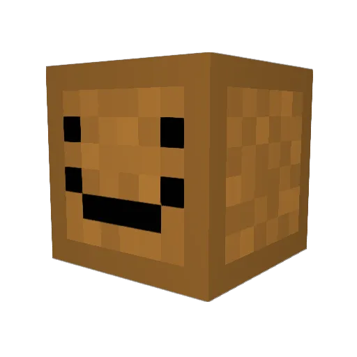 Stuckbread Minecraft avatar head, 3D render