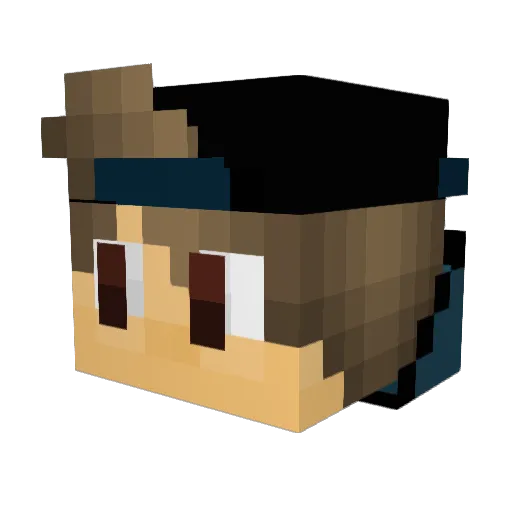 StudAxel Minecraft avatar head, 3D render