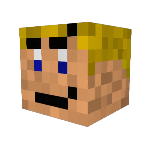 Stud_Muffinly Minecraft avatar head, 3D render