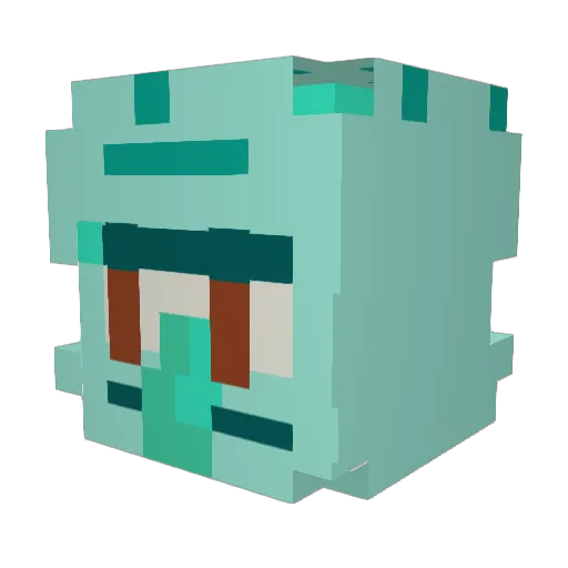 Student6 Minecraft avatar head, 3D render