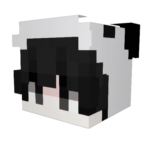 Studio Minecraft avatar head, 3D render