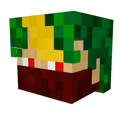 Studiocat39 Minecraft avatar head, 3D render