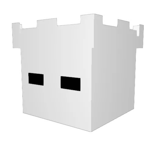 Studiocore Minecraft avatar head, 3D render