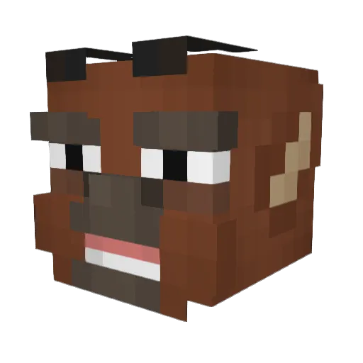Studlygoat_man Minecraft avatar head, 3D render
