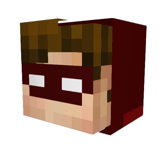 Studti Minecraft avatar head, 3D render
