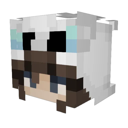 Study__ Minecraft avatar head, 3D render