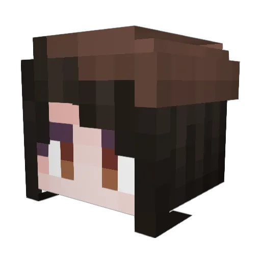 Studyer Minecraft avatar head, 3D render