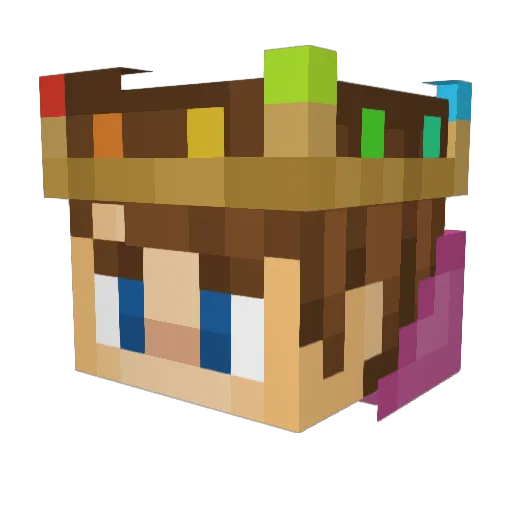 Stuecher Minecraft avatar head, 3D render