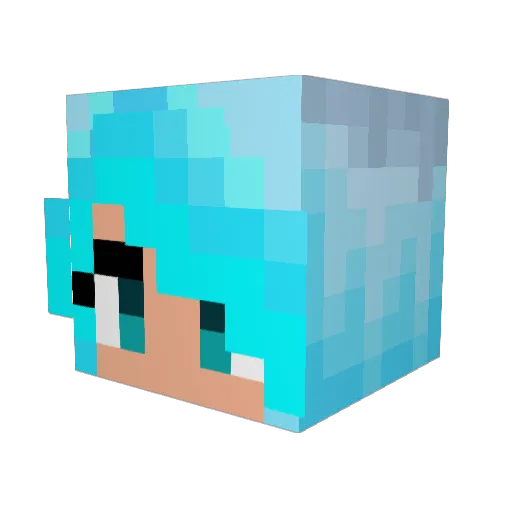 Stuff_kun Minecraft avatar head, 3D render